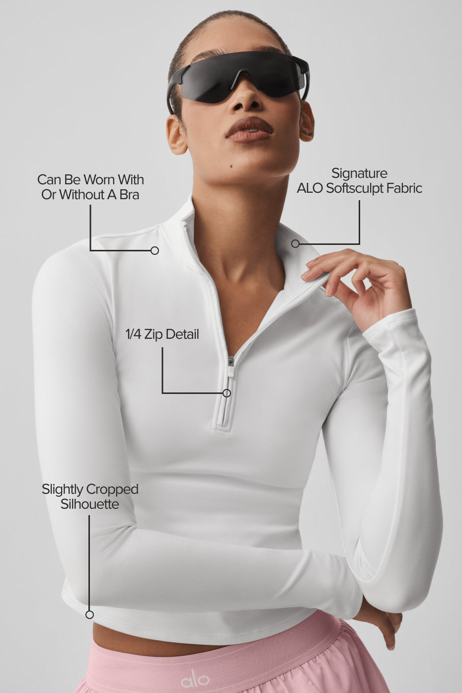 ALO Softsculpt Precision 1/4 Zip Long Sleeve