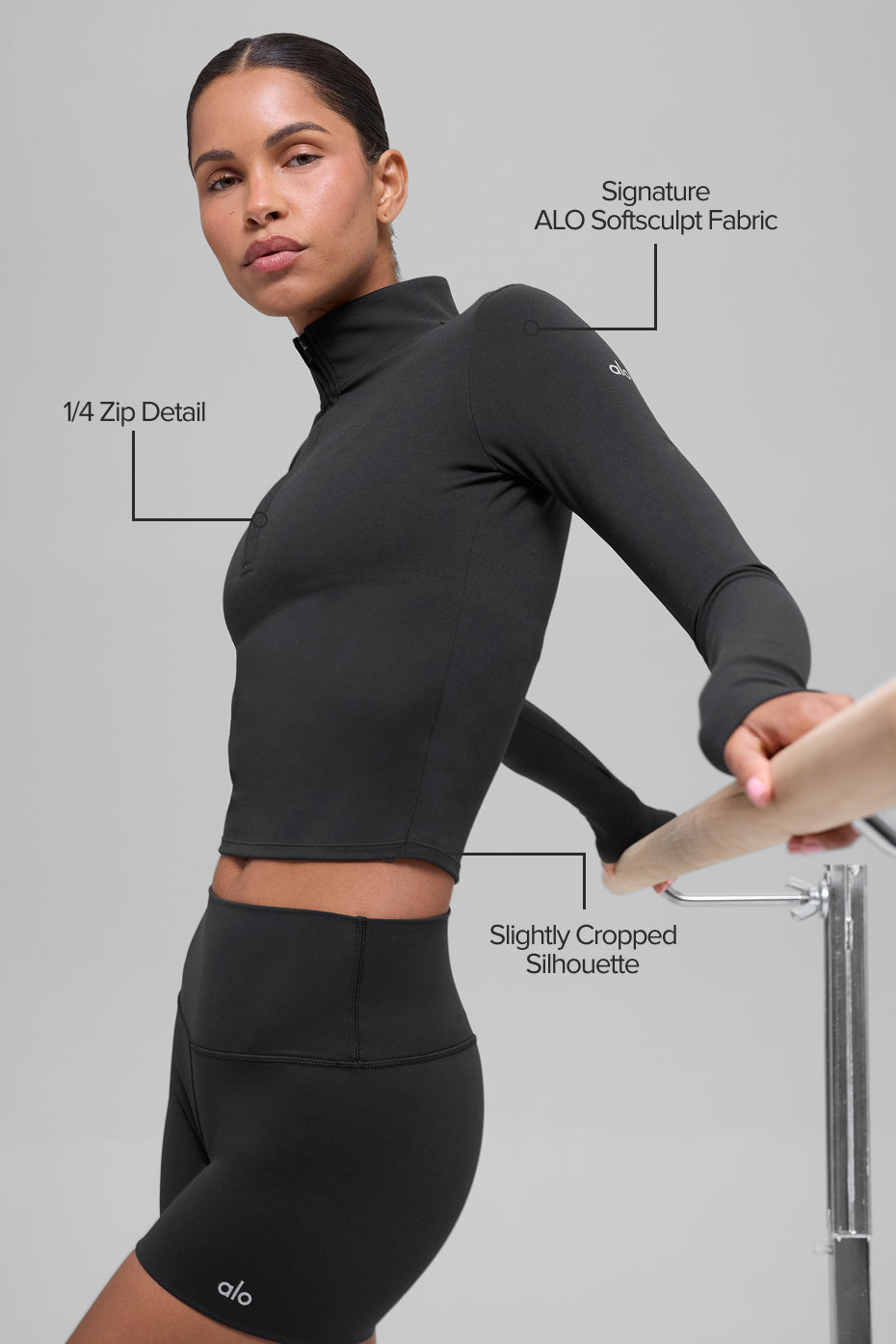 ALO Softsculpt Precision 1/4 Zip Long Sleeve
