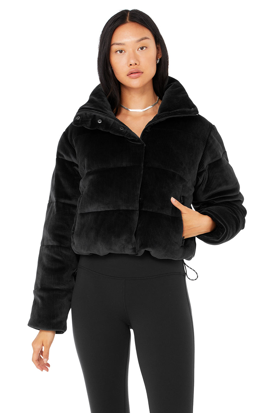 Ribbed Velour Gold Rush Puffer