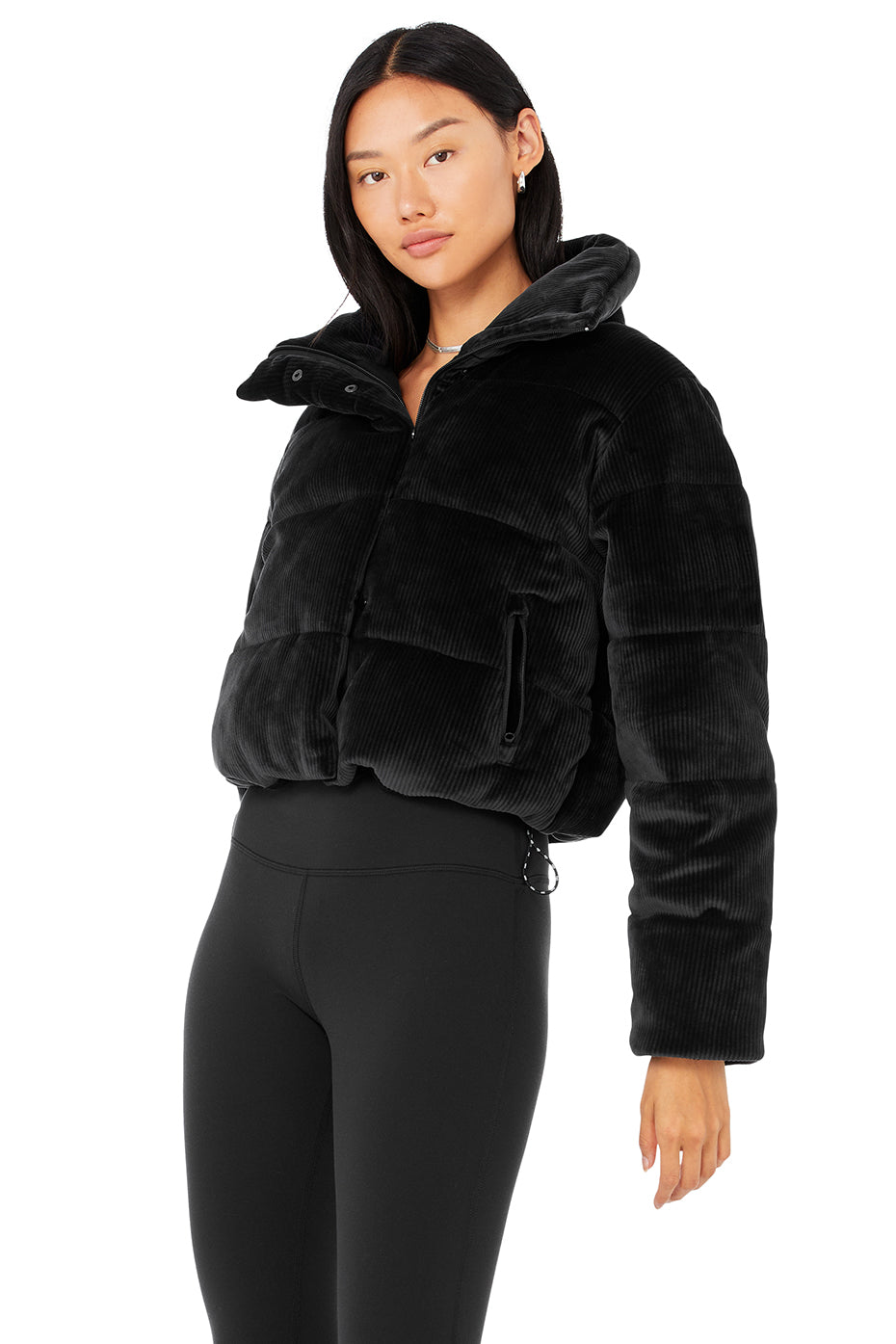 Ribbed Velour Gold Rush Puffer