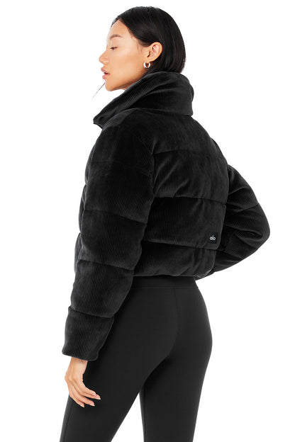 Ribbed Velour Gold Rush Puffer