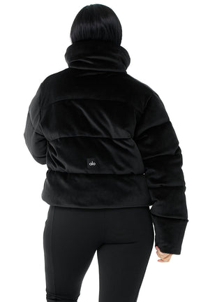 Ribbed Velour Gold Rush Puffer