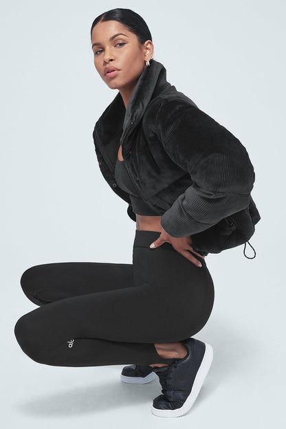 Ribbed Velour Gold Rush Puffer