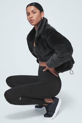 Ribbed Velour Gold Rush Puffer