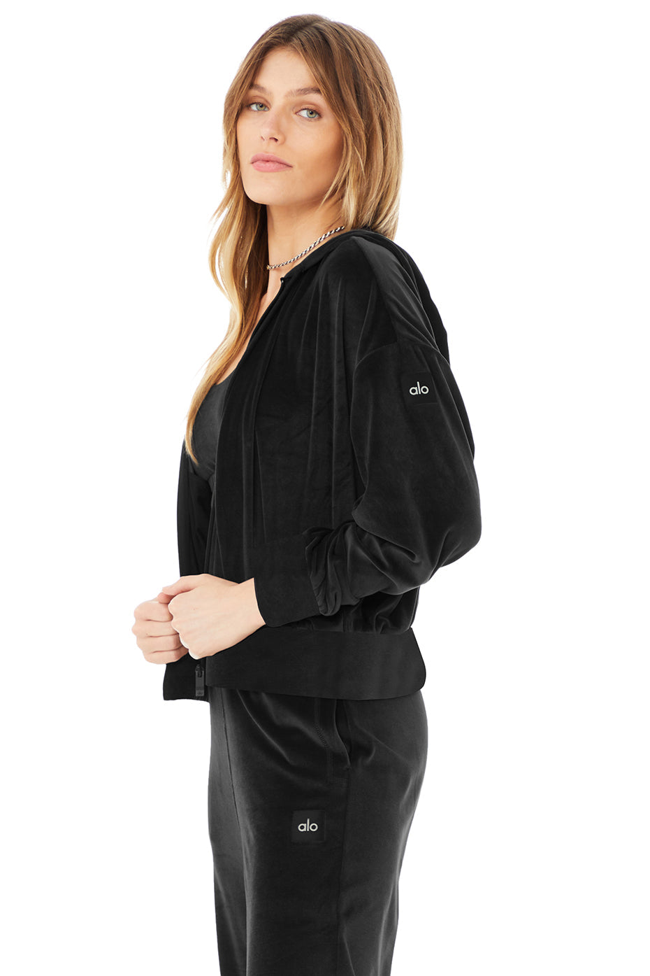 Velour Glimmer Full Zip Hoodie