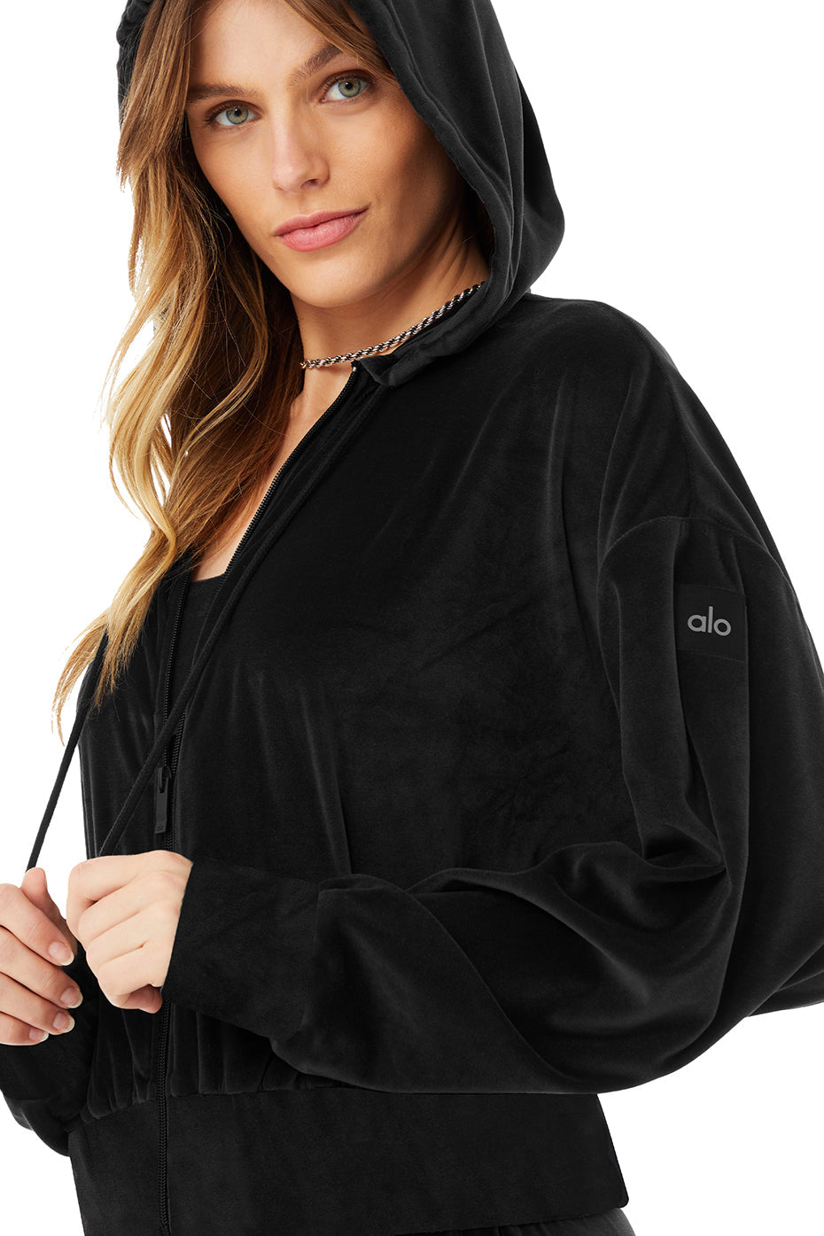 Velour Glimmer Full Zip Hoodie