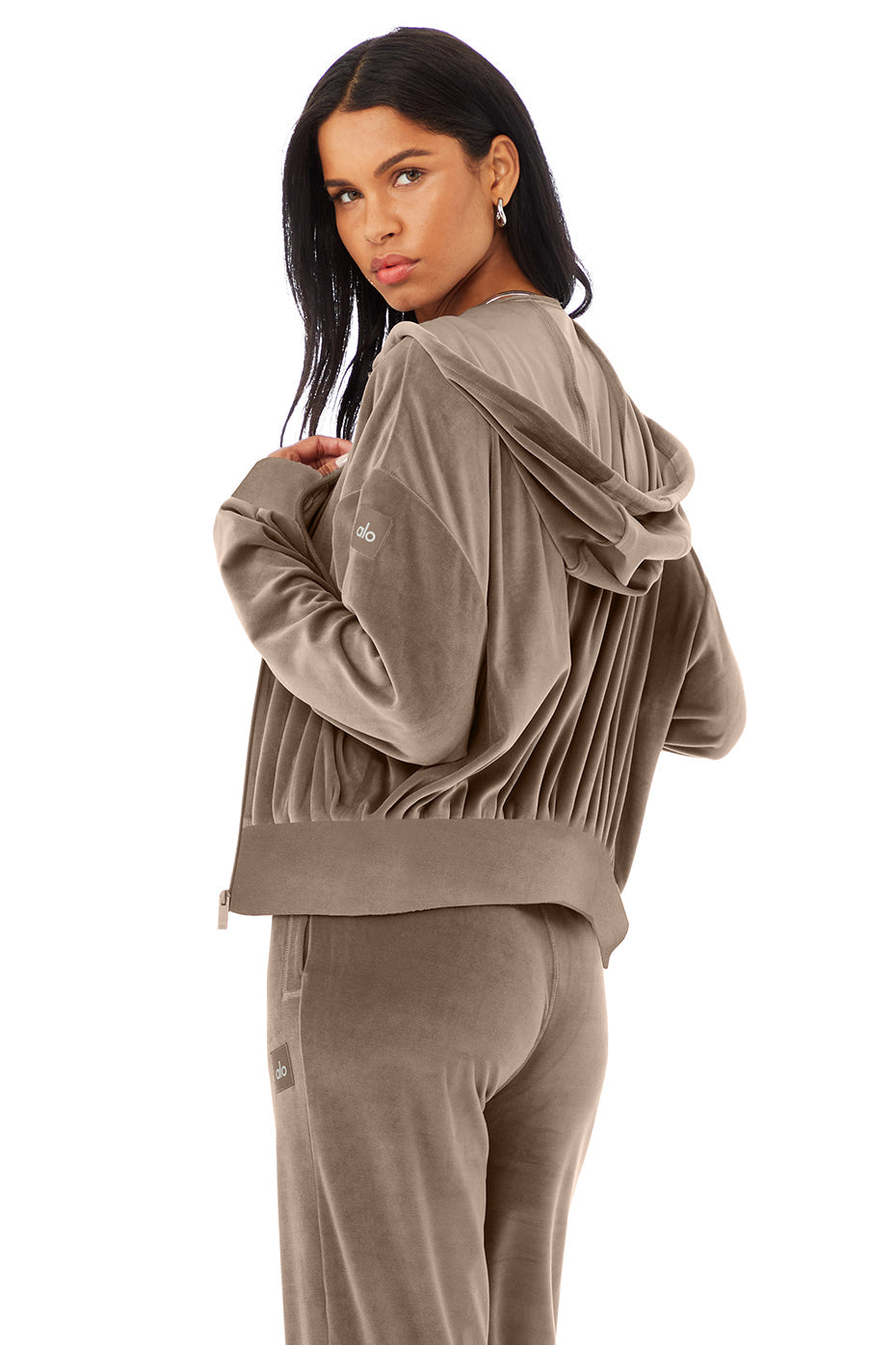 Velour Glimmer Full Zip Hoodie