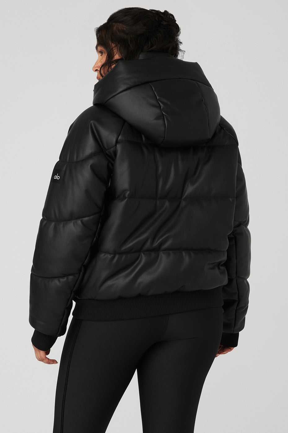Faux Leather Boss Puffer