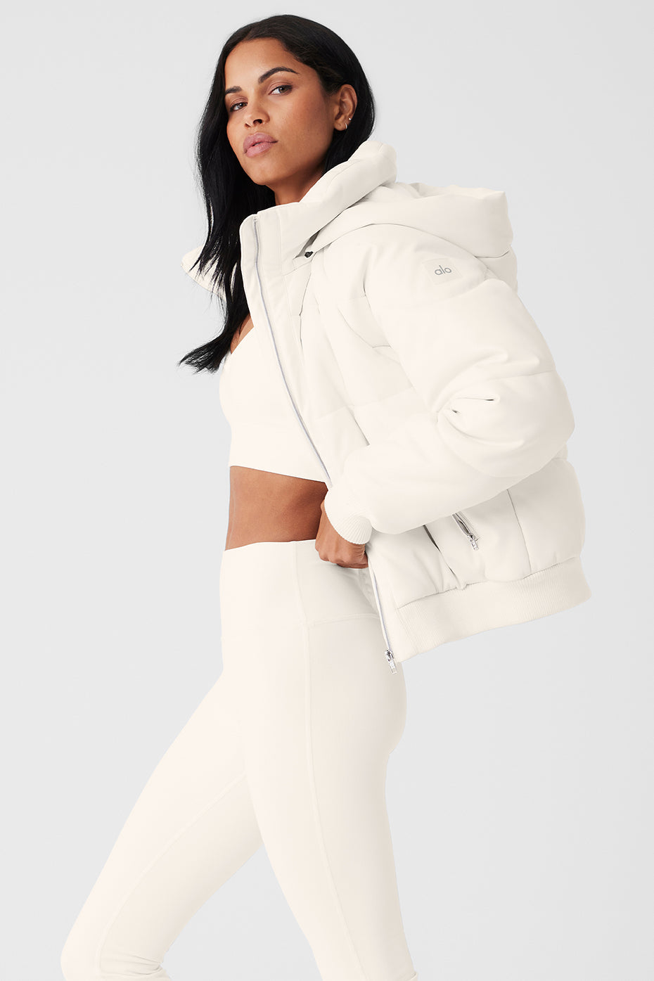 Faux Leather Boss Puffer