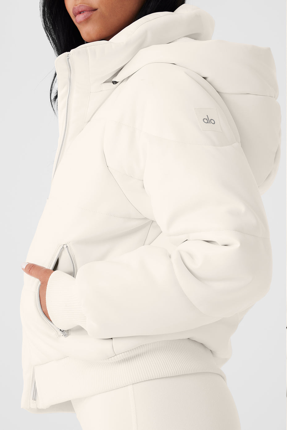 Faux Leather Boss Puffer