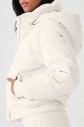 Faux Leather Boss Puffer