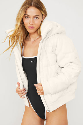 Faux Leather Boss Puffer