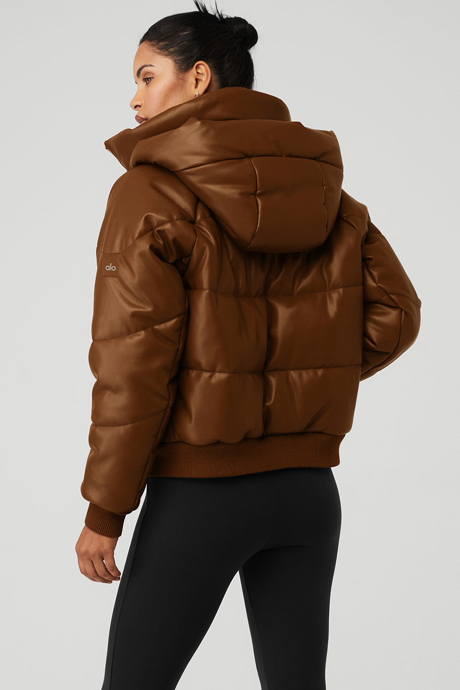 Faux Leather Boss Puffer