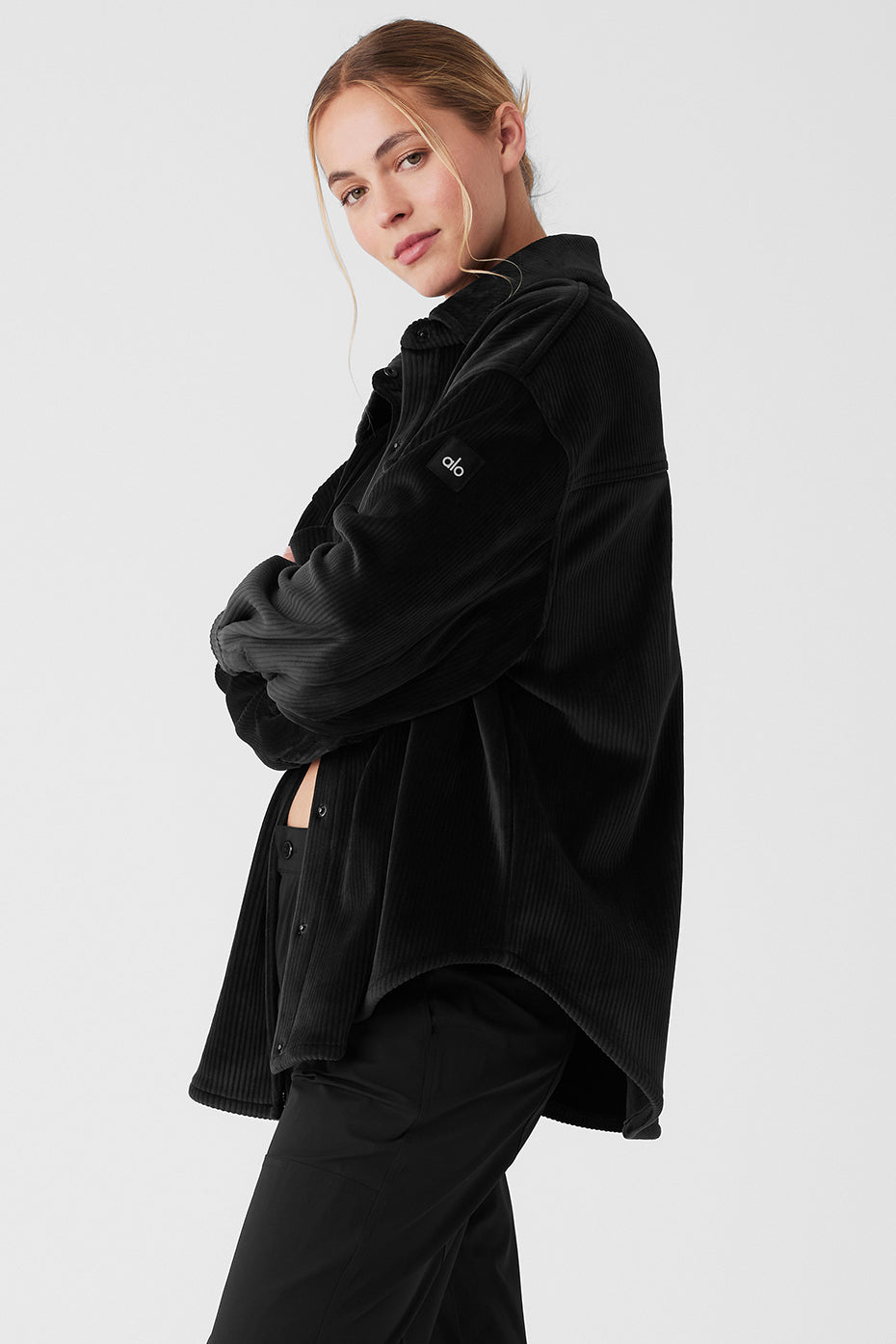 Ribbed Velour Mountain Side Shacket