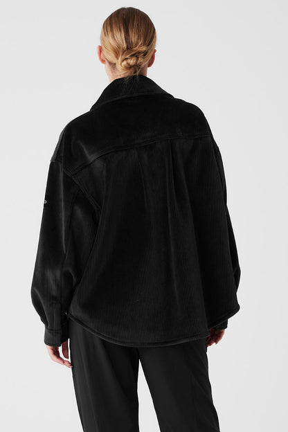 Ribbed Velour Mountain Side Shacket