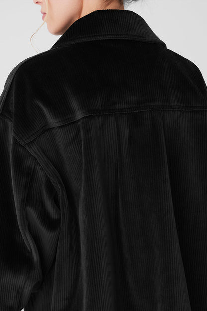 Ribbed Velour Mountain Side Shacket