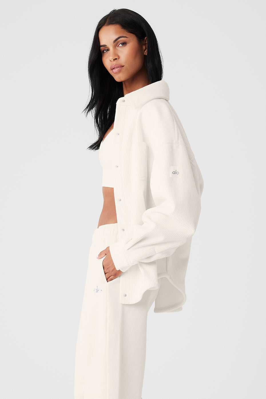 Ribbed Velour Mountain Side Shacket