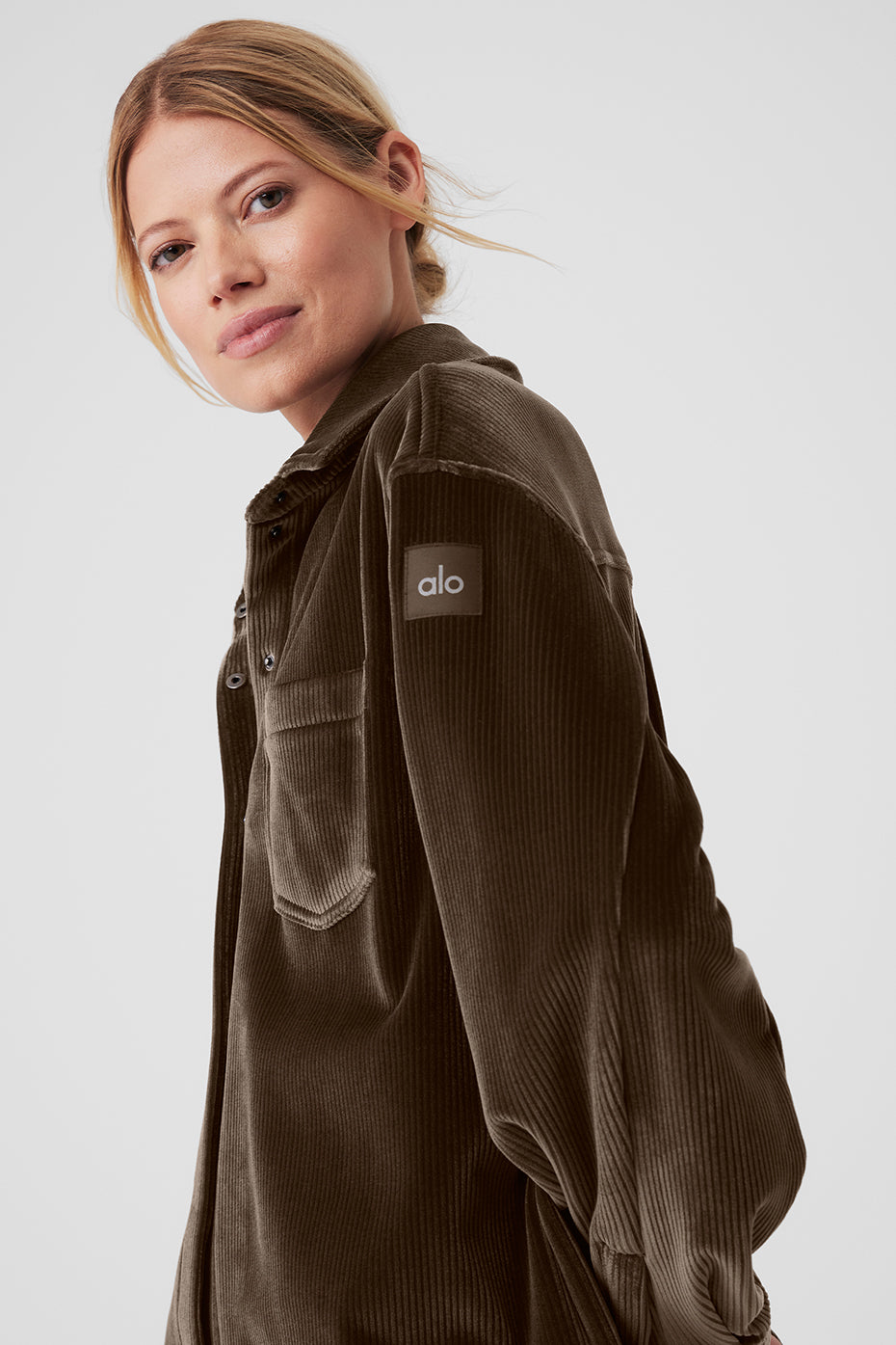 Ribbed Velour Mountain Side Shacket