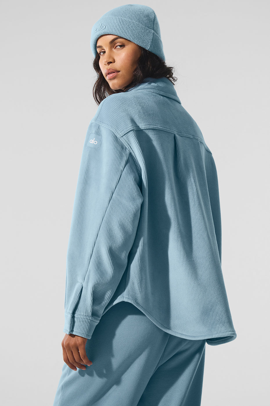 Ribbed Velour Mountain Side Shacket