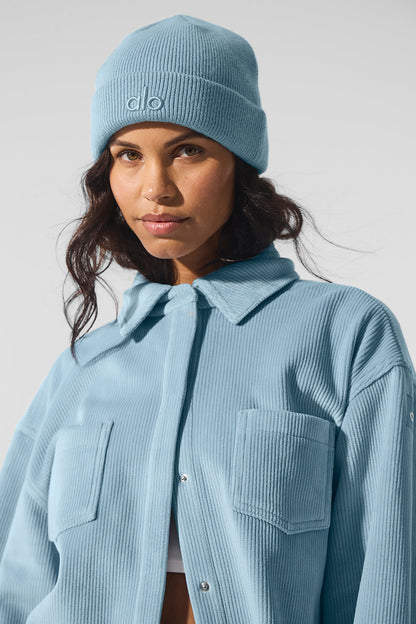 Ribbed Velour Mountain Side Shacket