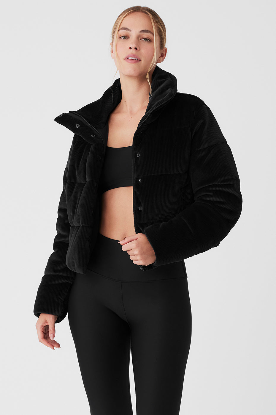 Ribbed Velour Gold Rush Puffer
