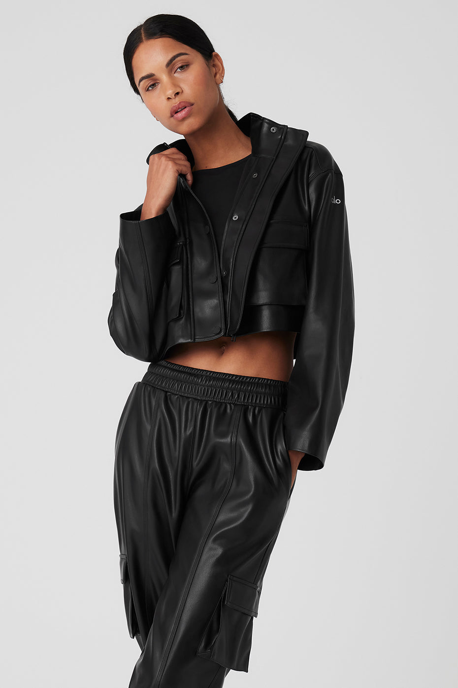 Faux Leather Power Hour Jacket