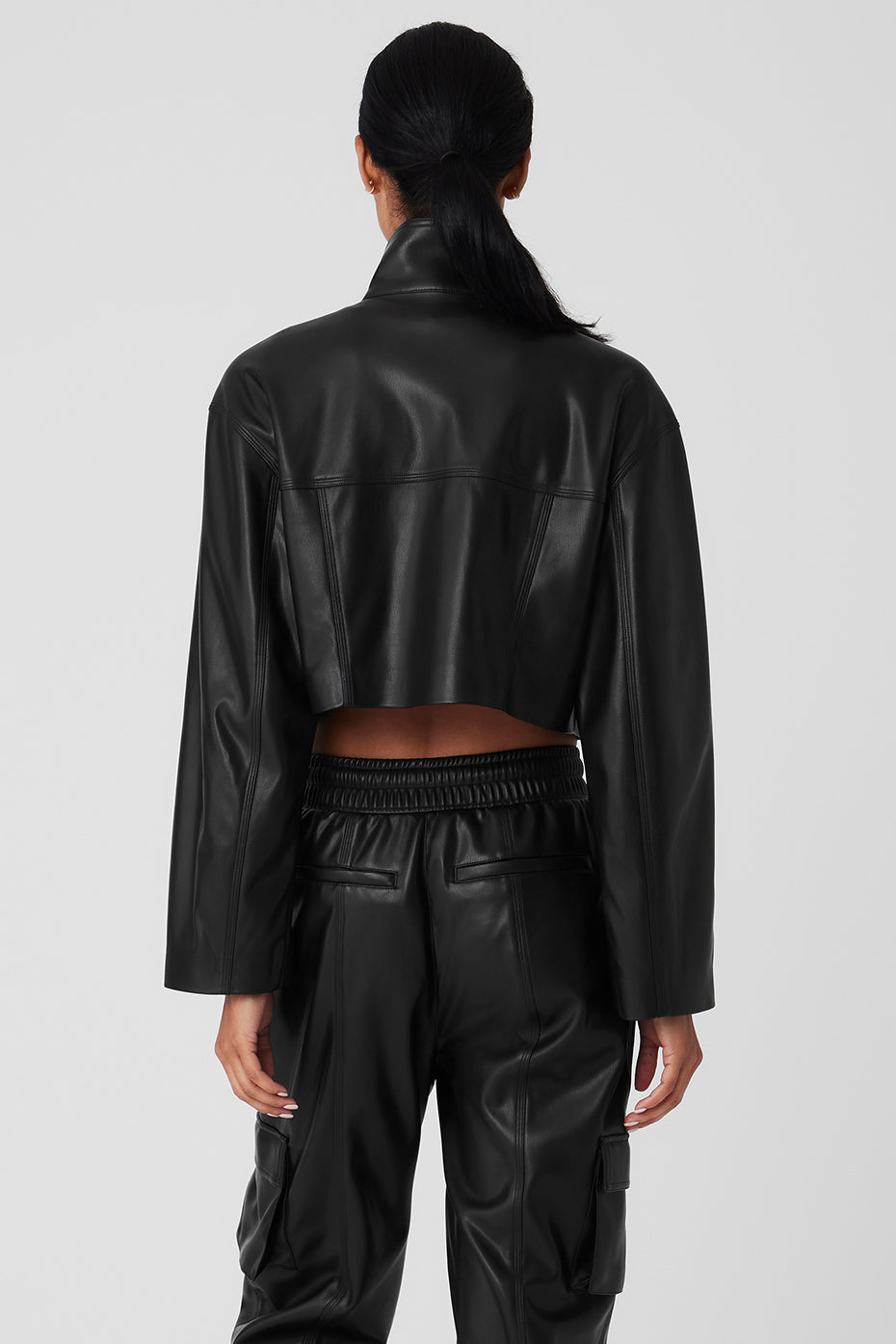 Faux Leather Power Hour Jacket