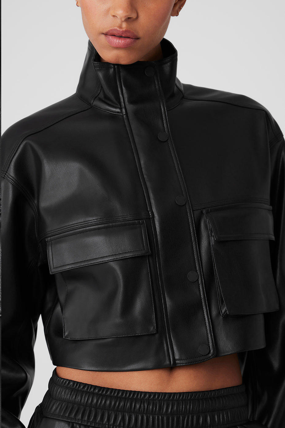 Faux Leather Power Hour Jacket