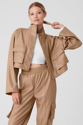 Faux Leather Power Hour Jacket