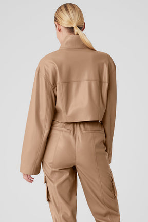 Faux Leather Power Hour Jacket