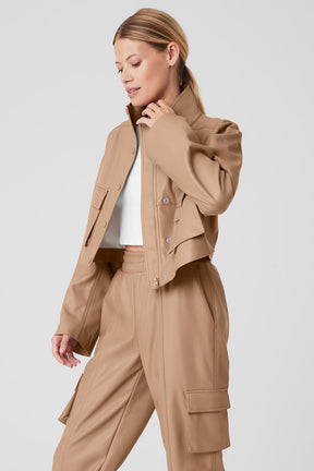 Faux Leather Power Hour Jacket