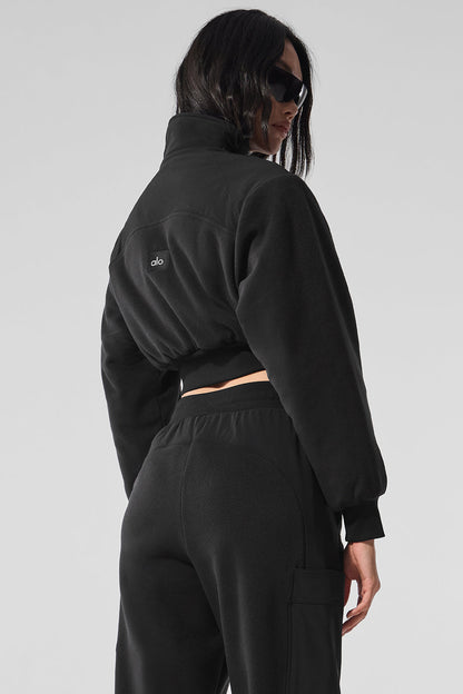 Polar Fleece Cropped Wintry Mix Jacket
