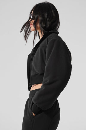 Polar Fleece Cropped Wintry Mix Jacket