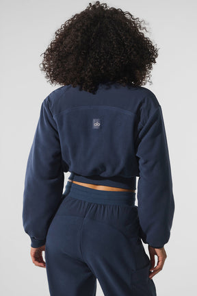 Polar Fleece Cropped Wintry Mix Jacket