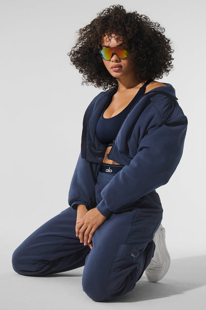 Polar Fleece Cropped Wintry Mix Jacket