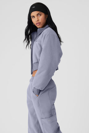 Polar Fleece Cropped Wintry Mix Jacket