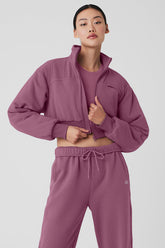 Polar Fleece Cropped Wintry Mix Jacket