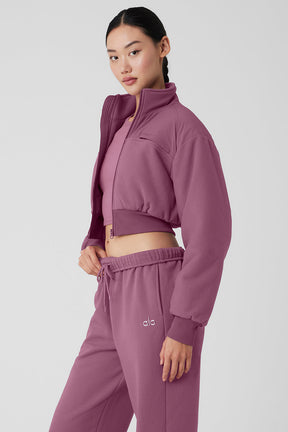 Polar Fleece Cropped Wintry Mix Jacket