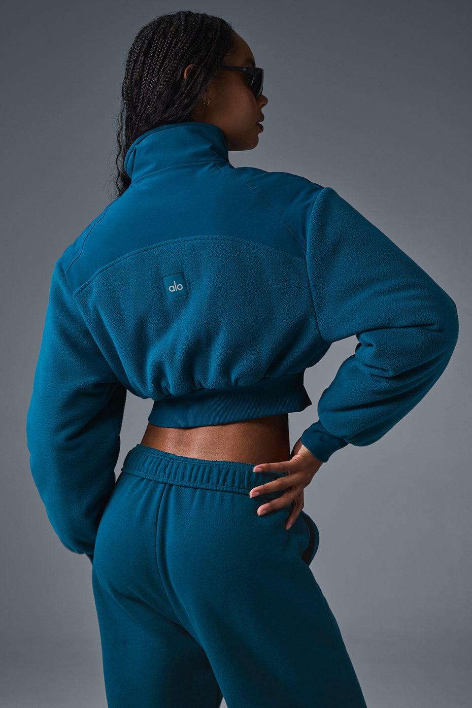 Polar Fleece Cropped Wintry Mix Jacket