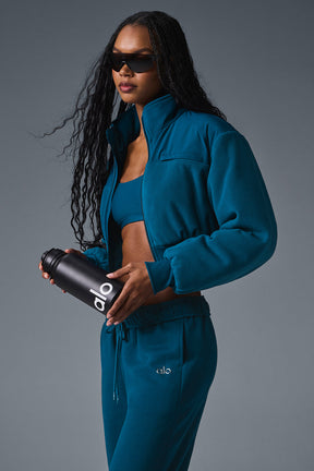 Polar Fleece Cropped Wintry Mix Jacket