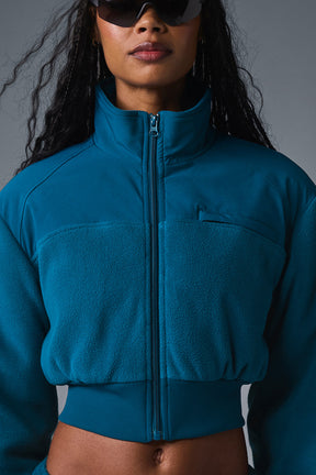Polar Fleece Cropped Wintry Mix Jacket