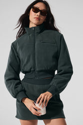 Polar Fleece Cropped Wintry Mix Jacket