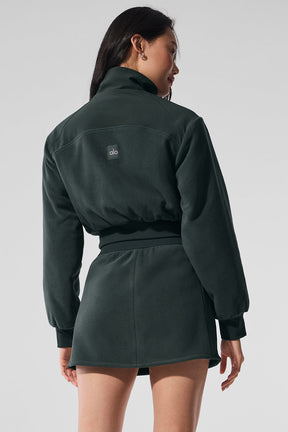 Polar Fleece Cropped Wintry Mix Jacket