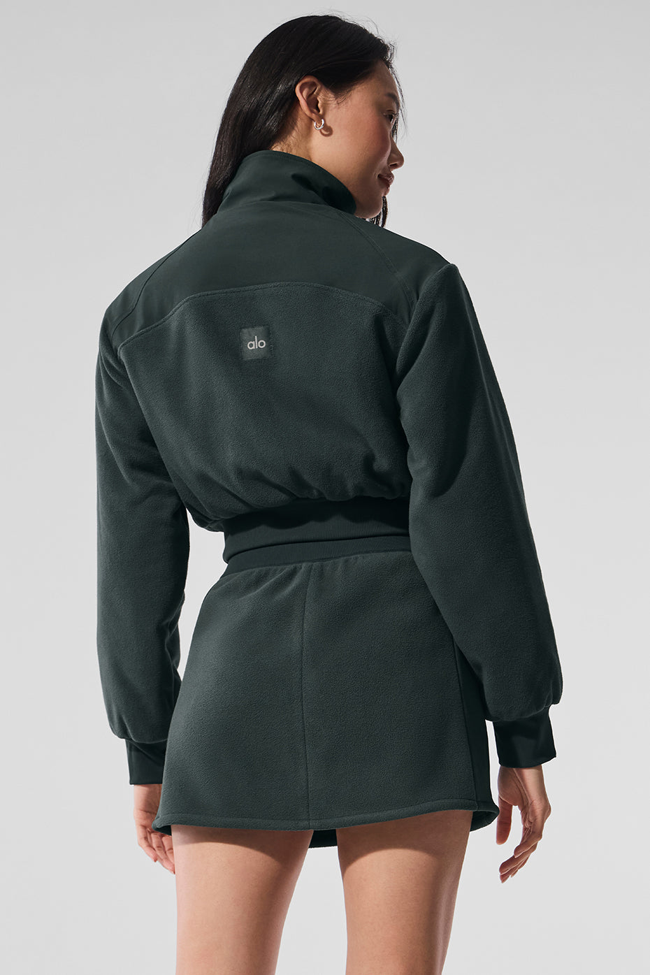 Polar Fleece Cropped Wintry Mix Jacket