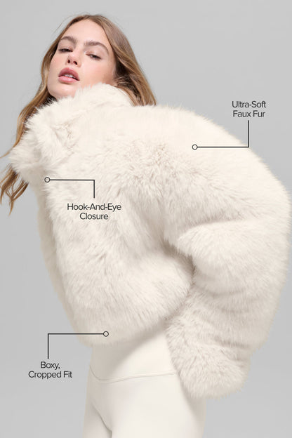 Opulent Faux Fur Cropped Jacket