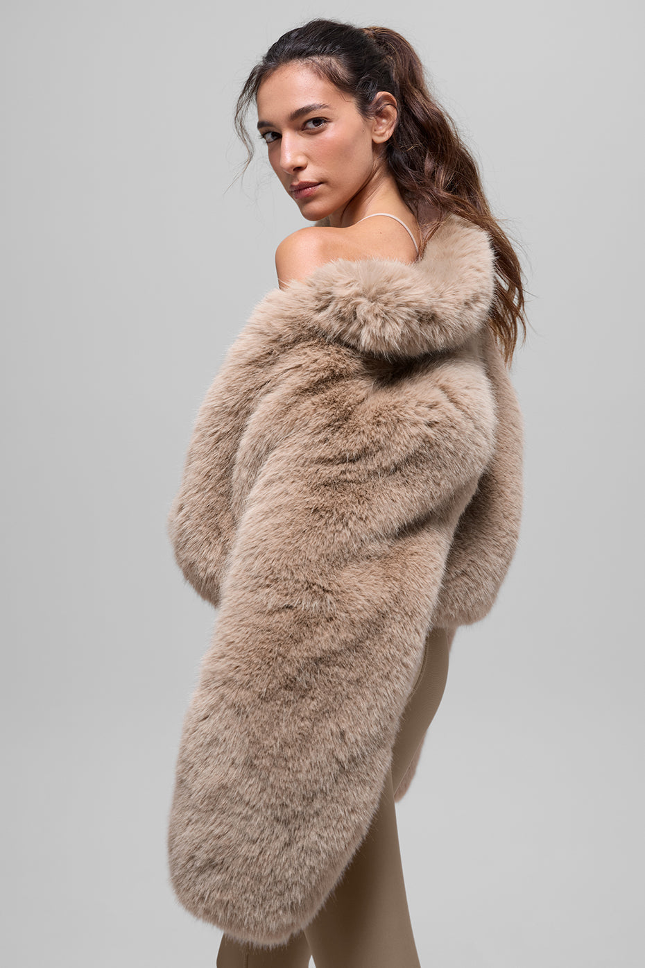 Opulent Faux Fur Cropped Jacket