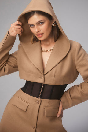 Winter Wool Vendome Long Corset Coat