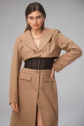 Winter Wool Vendome Long Corset Coat