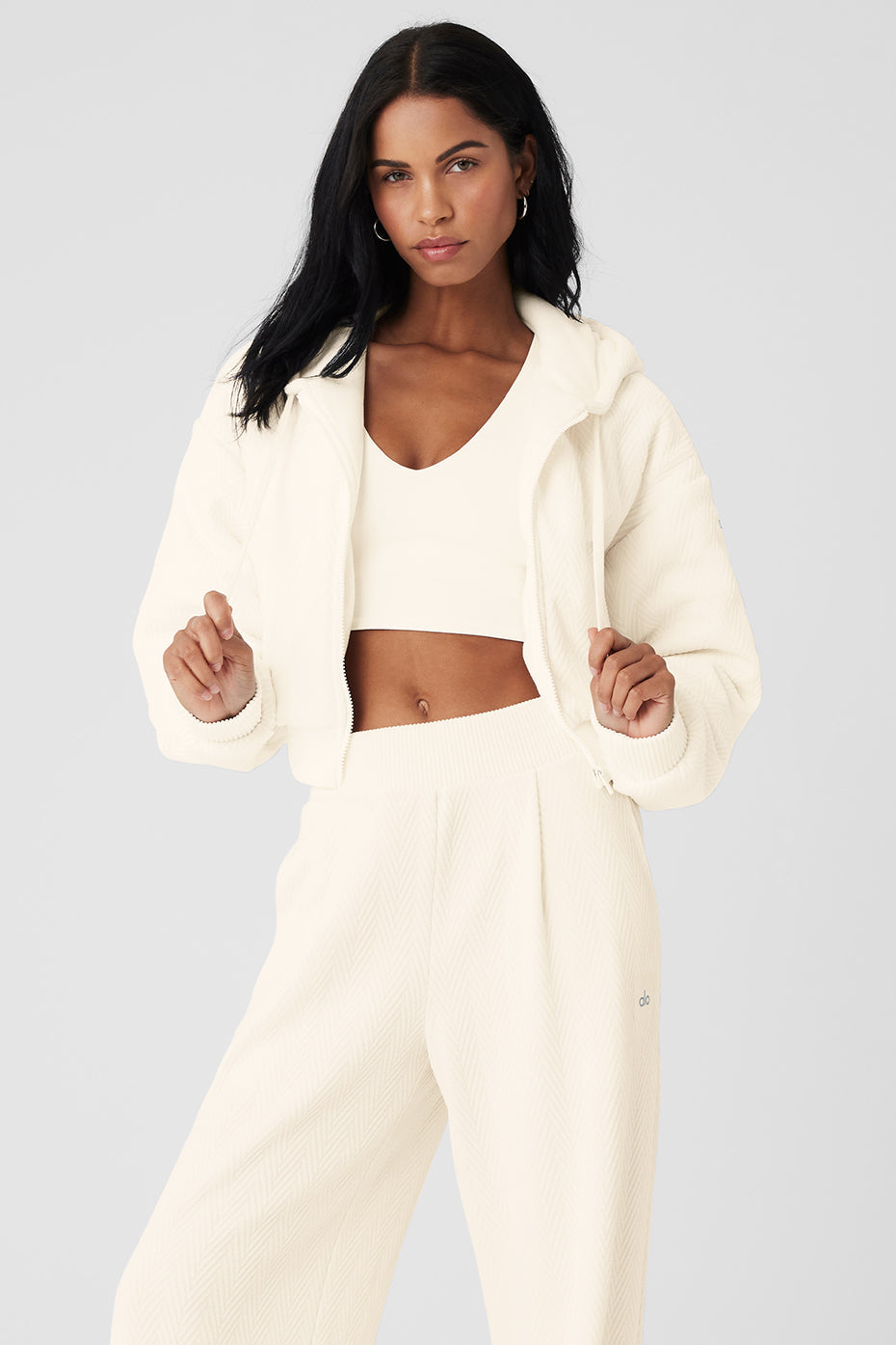 Cropped Cozy Day Full Zip Jacket