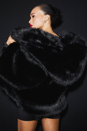 Opulent Faux Fur Statement Jacket